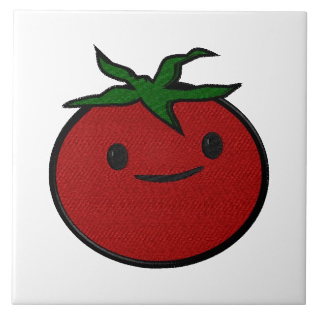 Cute Tomato Embroidery Print Decorative (Frente)