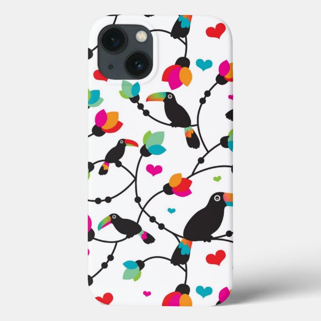 cute toucan bird tropical illustration (Verso)