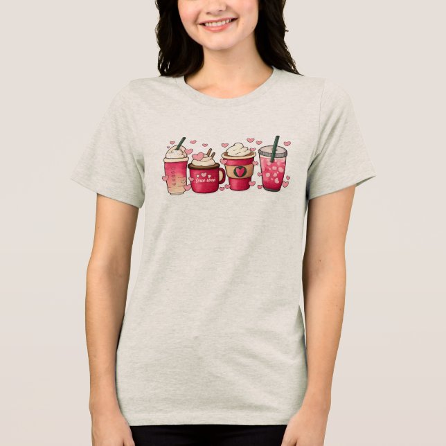 Cute Valentine Coffee Valentine’s Day Shirt Gift (Frente)