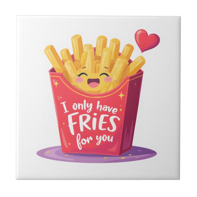 Cute Valentine French Fries Pun (Frente)