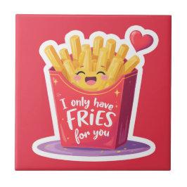 Cute Valentine French Fries Pun