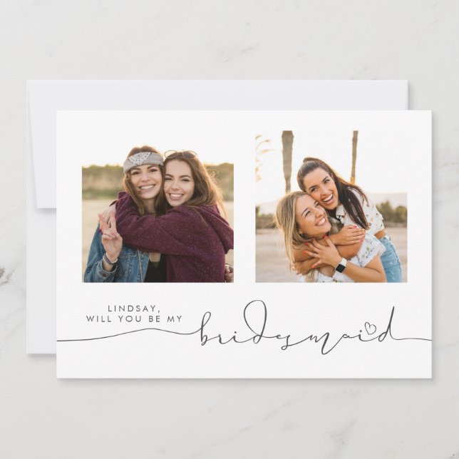 Cute Você Será Minha Porta-Pontas Duas Fotografias (Frente)