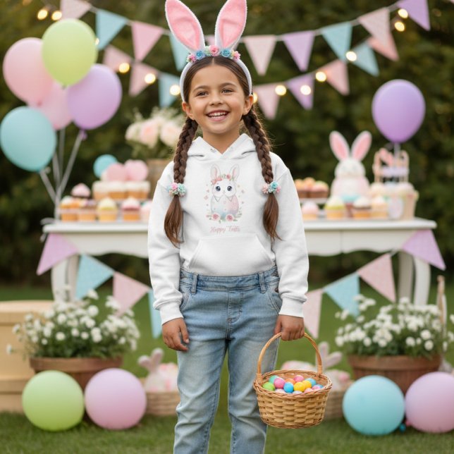 Cute Watercolor Baby Bunny & Pastel Easter Egg  (Criador carregado)