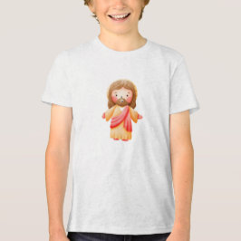 Cute Watercolor Jesus Christ Sacred Heart Illustra