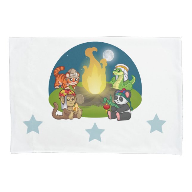 Cute Wild Animals Jungle Night Camping Party Kids (Frente)