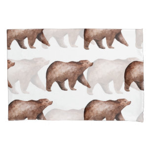 Cuteness Urso: Padrão Animal De Aquarela