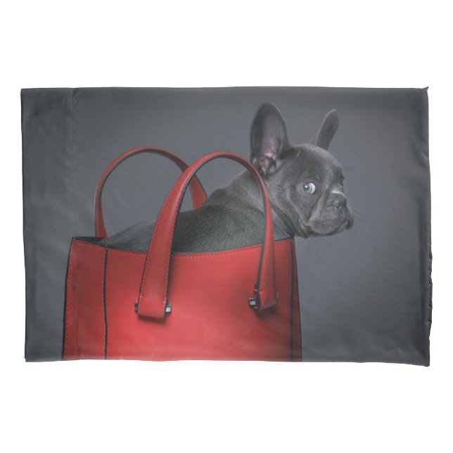 Cutest Baby Animals | French Bulldog Red Hand Bag (Frente)