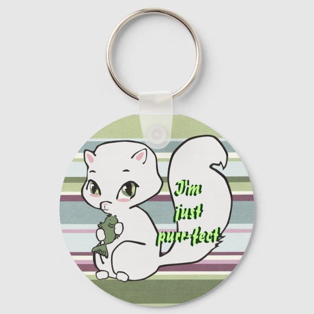 Cutie Cat Chaveiro (Frente)