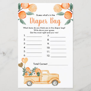 Cutie Orange Citrus Guess O que há na Fralda Bag