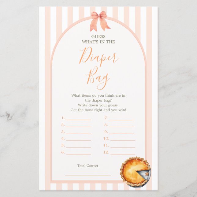 Cutie Pie Orange Gingham O que há em Fralda Bag (Frente)