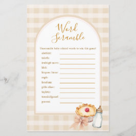 Cutie Pie Pastel Gingham - Chá Jogo do Word Scramb