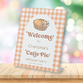 Cutie Pie Pumpkin Birthday Welcome Sign