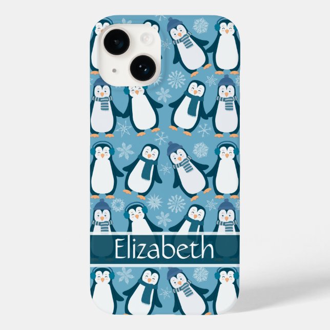 Cuz Winter Penguins Design Add Name (Verso)