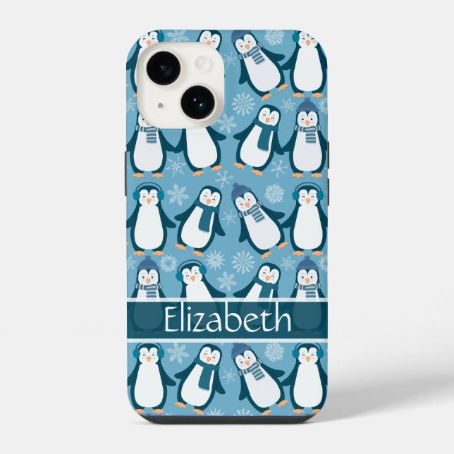 Cuz Winter Penguins Design Add Name (Verso)