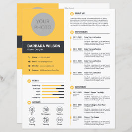 CV moderno, Retomar + Letra (Modelo)