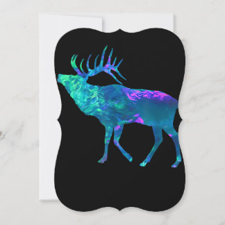Cyan Blue Violet teal Elk Buck por presentes de ca