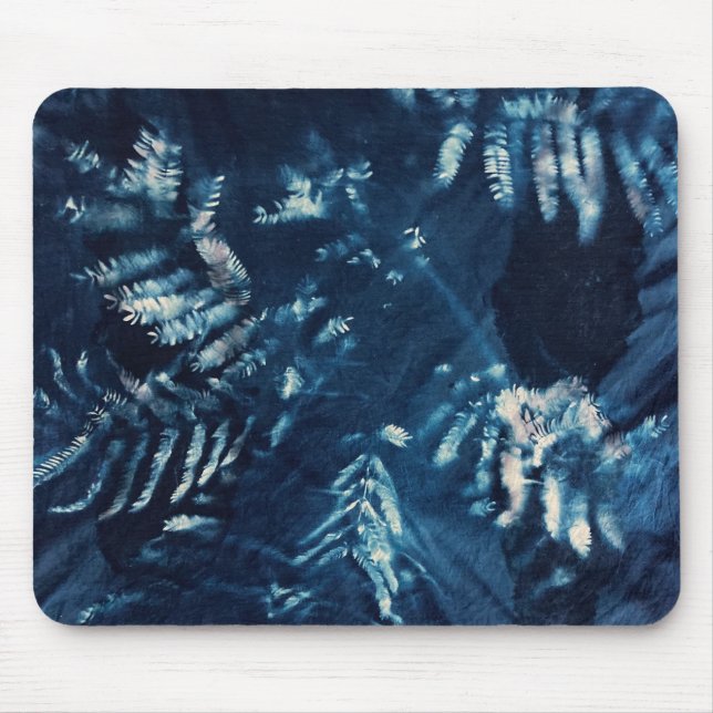 Cyanotype Mousepad - Árvore Mimosa (Frente)