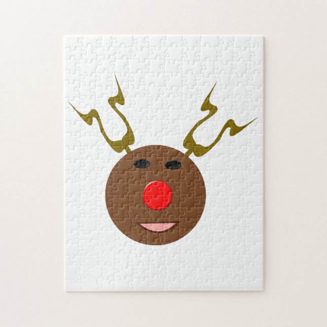 Cyber Christmas Reindeer Quebra-cabeça (Vertical)