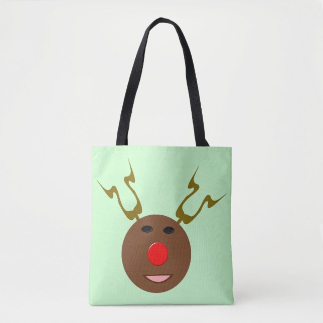 Cyber Christmas Reindeer Tote Bag (Frente)