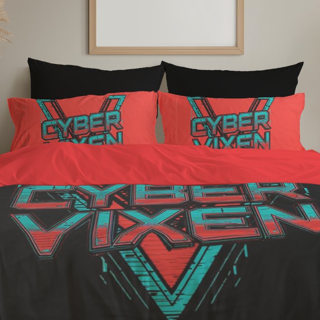 Cyber Vixen - Reversible Red Teal Gamer Girl (Criador carregado)
