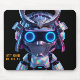 Cyberpunk AI Robot Mouse Pad #00004 | AIC Rustyx