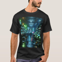 Cyberpunk - Camisa do Lear do Hacker Verde Unisex
