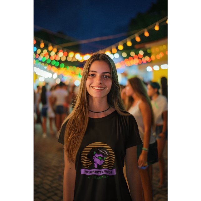 Cyberpunk Girl - Camisa estética de T-shirt dos an (Criador carregado)