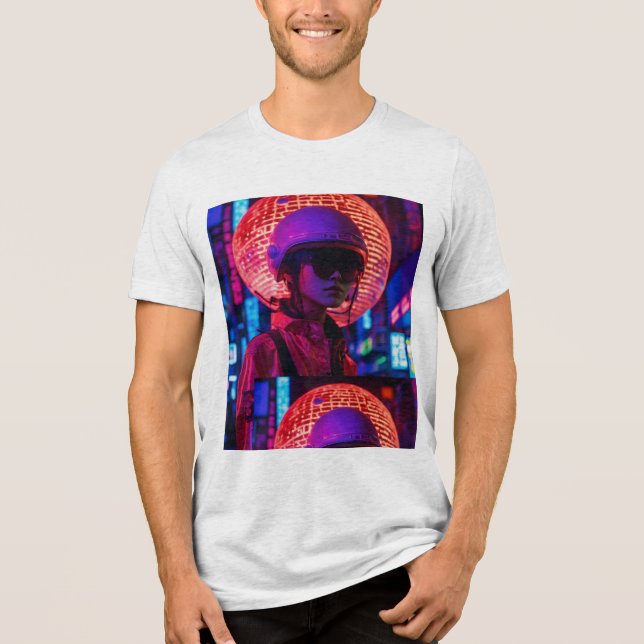 Cyberpunk Neon Samurai T-Shirt ॥ (Frente)