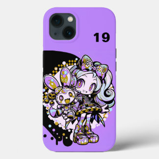Cyberpunk Pastel Goth Anime Girl Custom Numbe