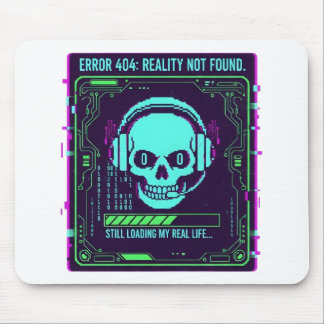 ​Cyberpunk Pixel Skull Gaming Mouse Pad - Erro 40