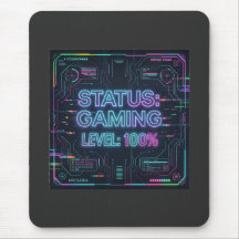 Cyberpunk Status Gaming Nível 100 mousepad