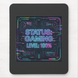 Cyberpunk Status Gaming Nível 100 mousepad