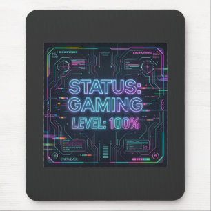 Cyberpunk Status Gaming Nível 100 mousepad