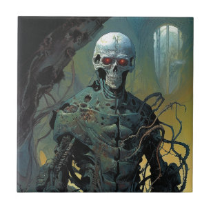 Cyborg Skeleton Futurística Science Fiction