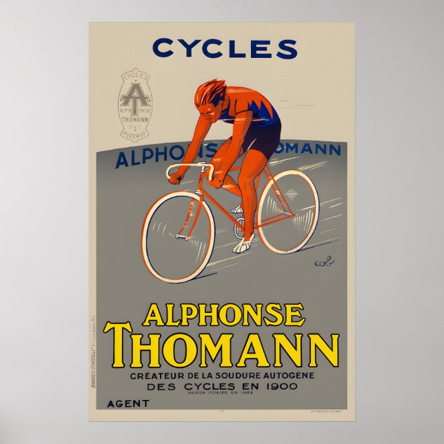 Cycles Alphonse Thomann Bicycle Poster (Frente)