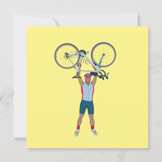Cyclist Lifting a Bicycle (Frente)