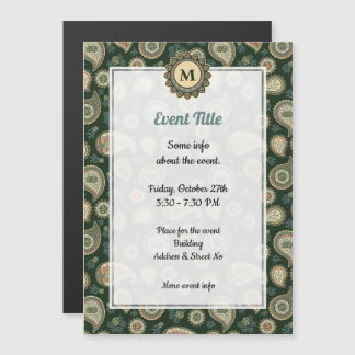 Cypress Paisley Pattern Magnetic Invation