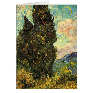 Cypress por Vincent van Gogh - Cartão de Saudação