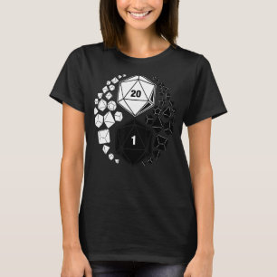 D20 Camisa de Sujeira RPG Amantes RPG Dragões Game