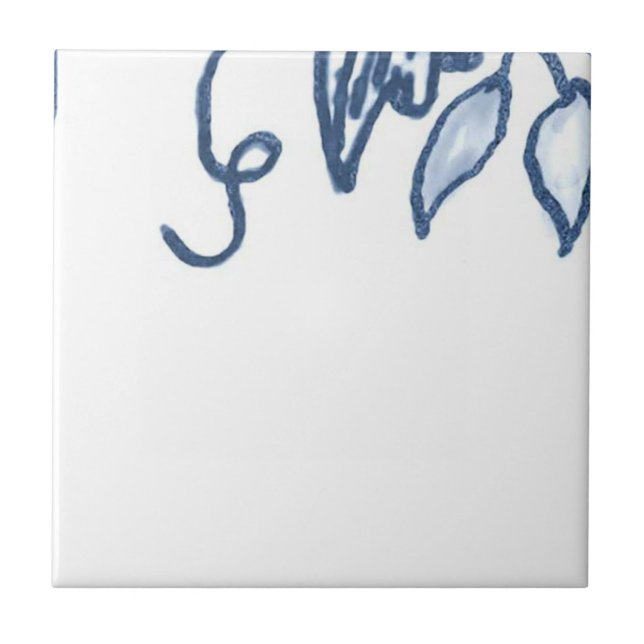 D2 - Azulejo mural da cesta de Delft - D2 (Frente)