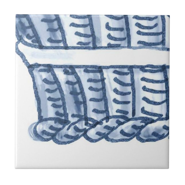 D3 - Azulejo mural da cesta de Delft - D3 (Frente)