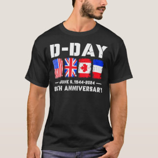 D Dia Normandia Aniversário do 80 Camisa 1