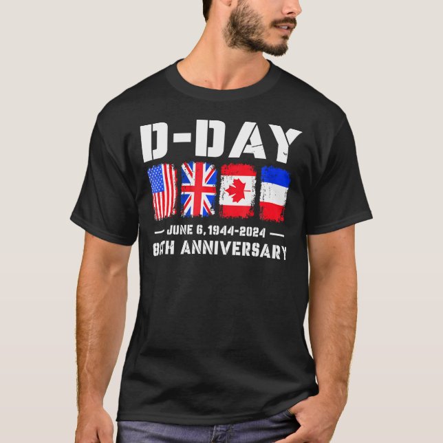 D Dia Normandia Aniversário do 80 Camisa 1 (Frente)