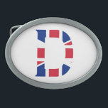 D Monograma sobrado na bandeira do Tomador da Uniã<br><div class="desc">D Monograma sobreposto no Union Jack Flag Belt Buckle Design © Trinkets e coisas 2017 - AHP Design. Todos os Direitos Reservados. 030417</div>