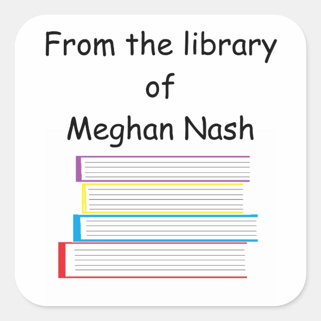 Da biblioteca de... Adesivos (Frente)