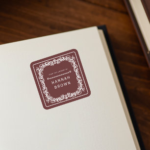 Da Biblioteca De Etiqueta De Livro Elegante