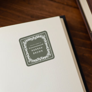 Da Biblioteca De Etiqueta De Livro Elegante