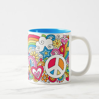 ♥ da caneca do arco-íris do amor & da felicidade