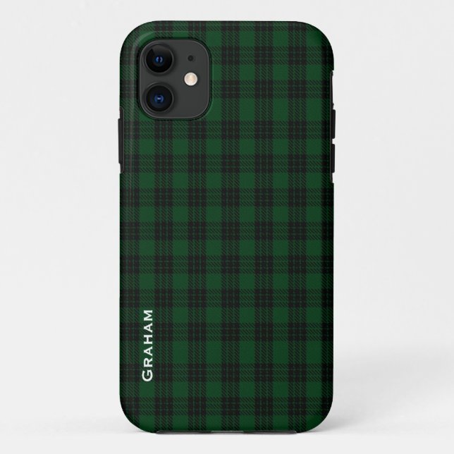 Da Case-Mate Capa Green & Black Graham Clan Plaid para iPhone 5 (Verso)