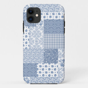 Da Case-Mate Capa Indigo e Branco Falso Patchwork para iPhone 5